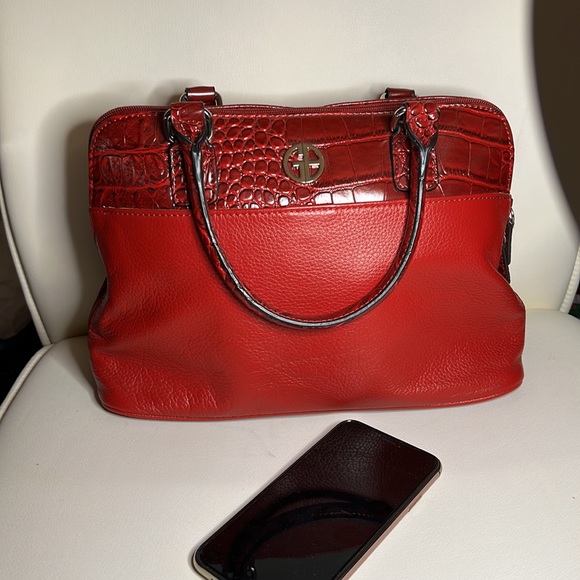 Giana Bernini Red satchel handbag - Picture 2 of 16